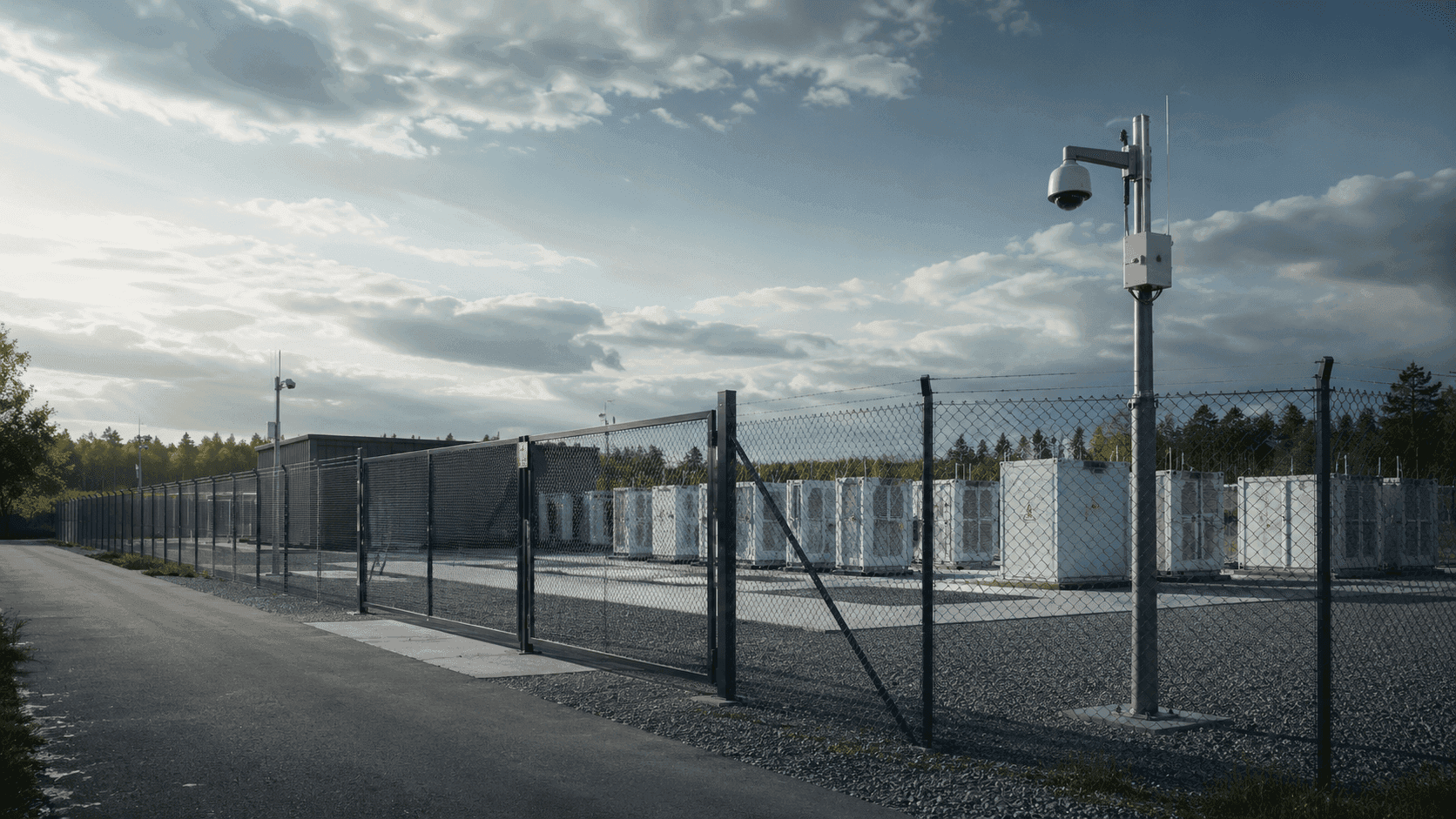 Gesicherte Infrastrukturliegenschaft mit Perimeterschutz